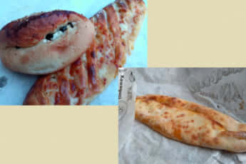 クルド人たちが通う現地の食堂の朝食