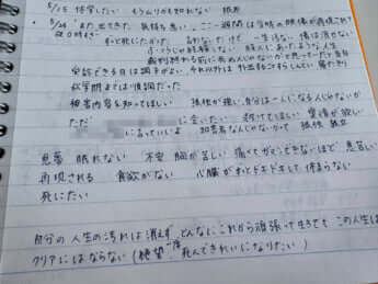 母親がつけている日記