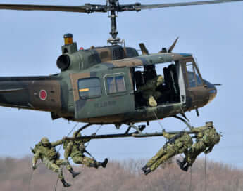 第1空挺団の訓練の様子