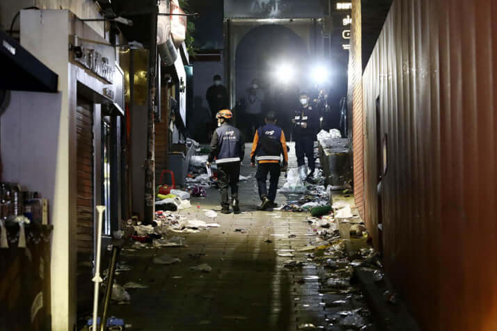 梨泰院雑踏事故の現場周辺