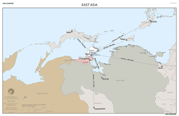 韓国 在韓米軍 図