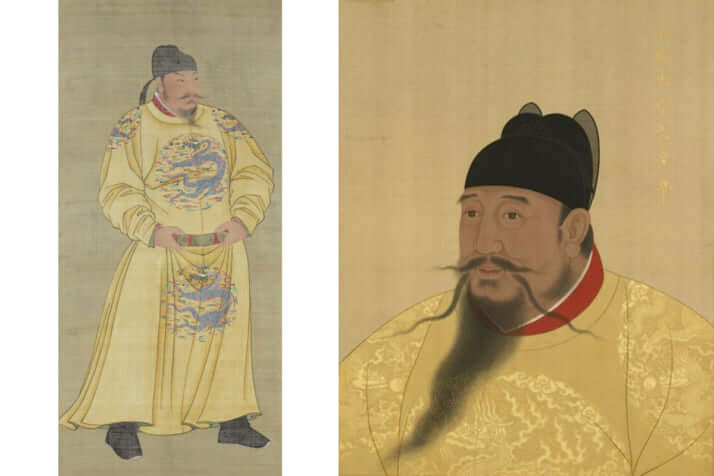 「唐の太宗」(左)や「明の永楽帝」(右)