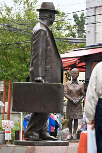 寅さんとさくらの銅像