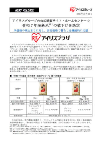 アイリスプラザの「値下げ」表明