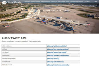 「パームビーチ空港」公式サイト
