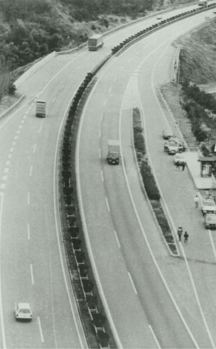 誘拐犯Aが事故に遭った現場