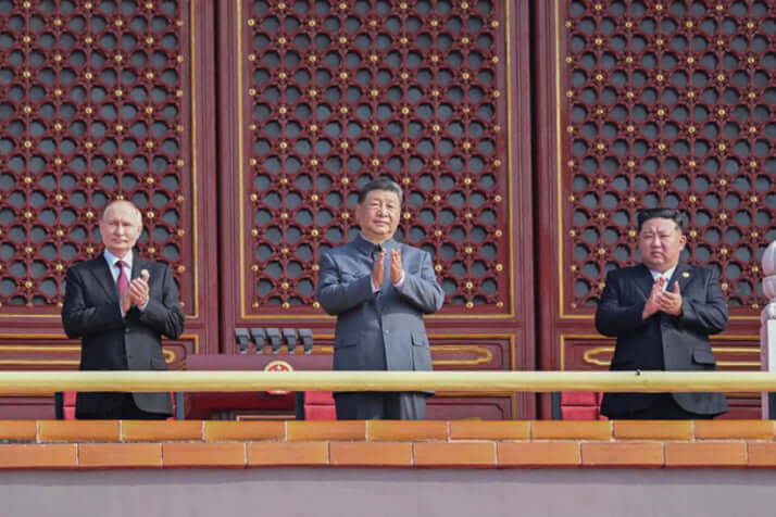 プーチン大統領、習近平国家主席、金正恩総書記