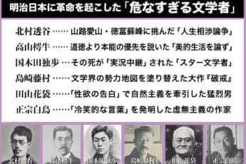 明治日本に革命を起こした「危なすぎる文学者」：北村透谷、高山樗牛、国木田独歩、島崎藤村、田山花袋、正宗白鳥
