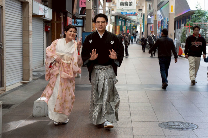 林家染八さんと中井由佳さん