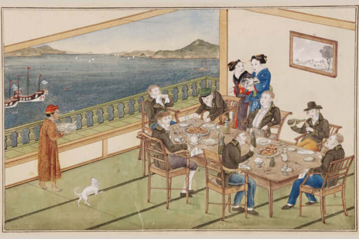 川原慶賀筆『唐蘭館絵巻』