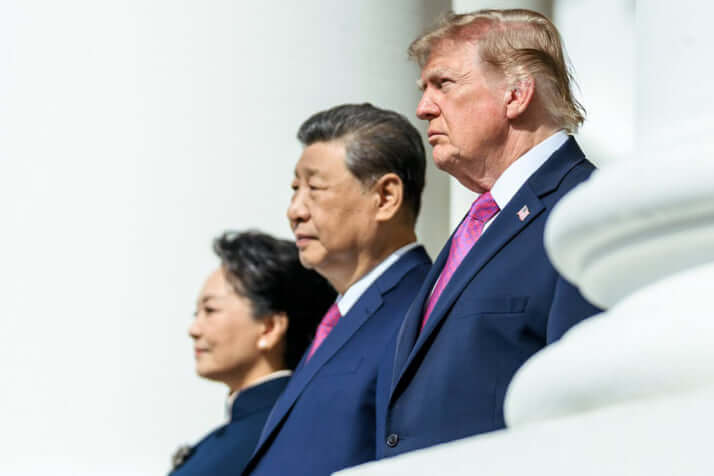 彭麗媛、習近平、ドナルド・トランプ