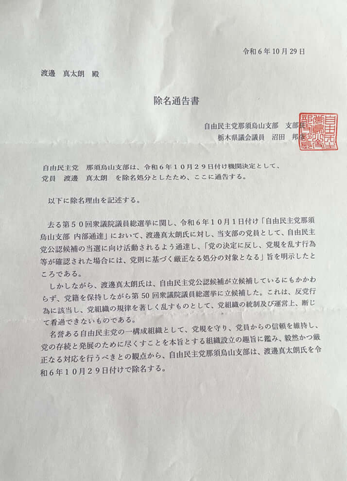 通知書